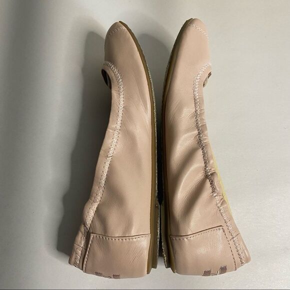 TOMS VEGAN LEATHER BALLET FLATS in NUDE - Picture 5 of 7